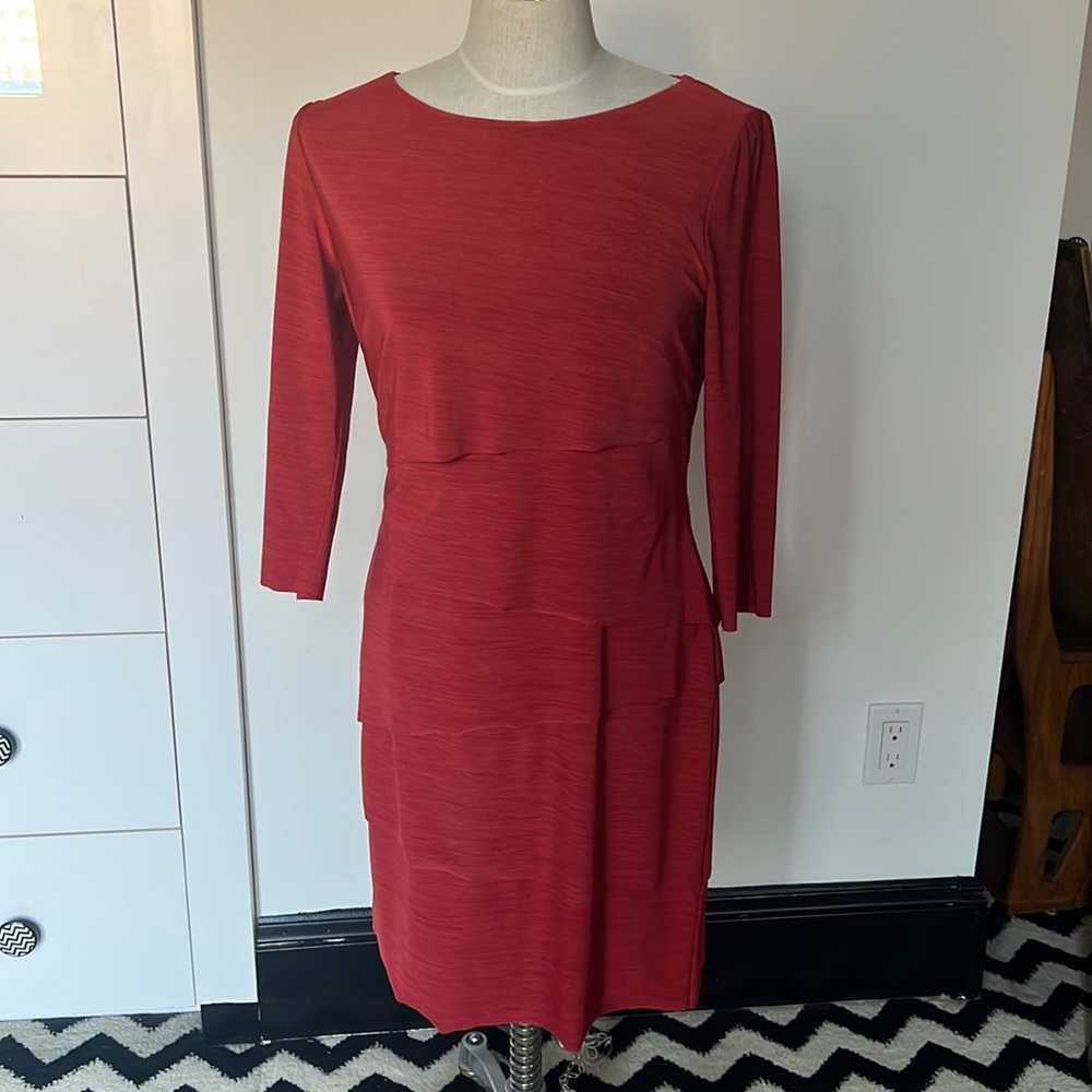 Tahari dress in orange /rust color